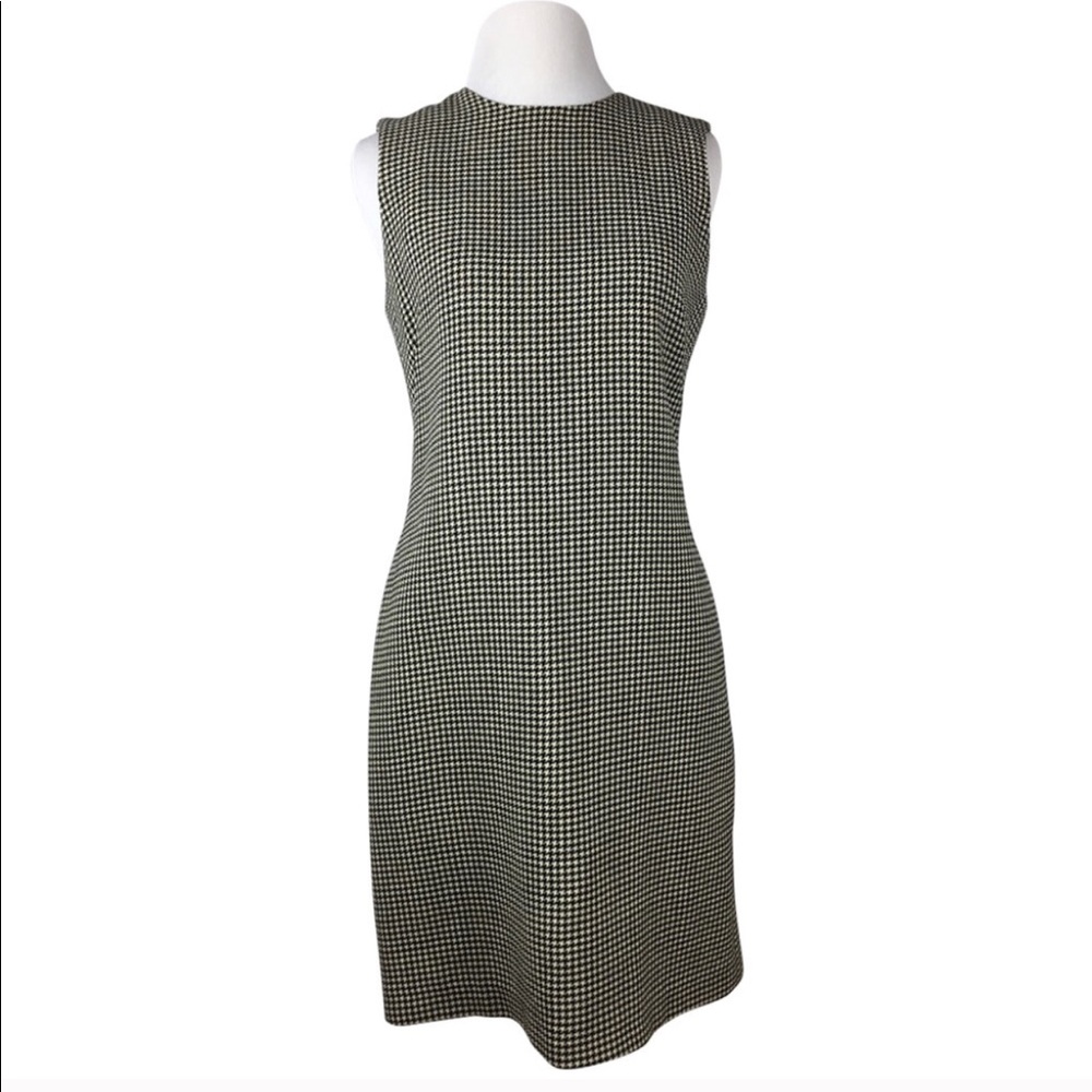 BANANA REPUBLIC black white houndstooth shift